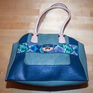 Blue and Pink Guess Purse- Used